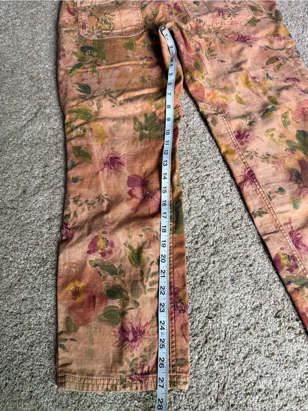 Pilcro Floral Print Straight Leg Pants - Picture 6 of 7